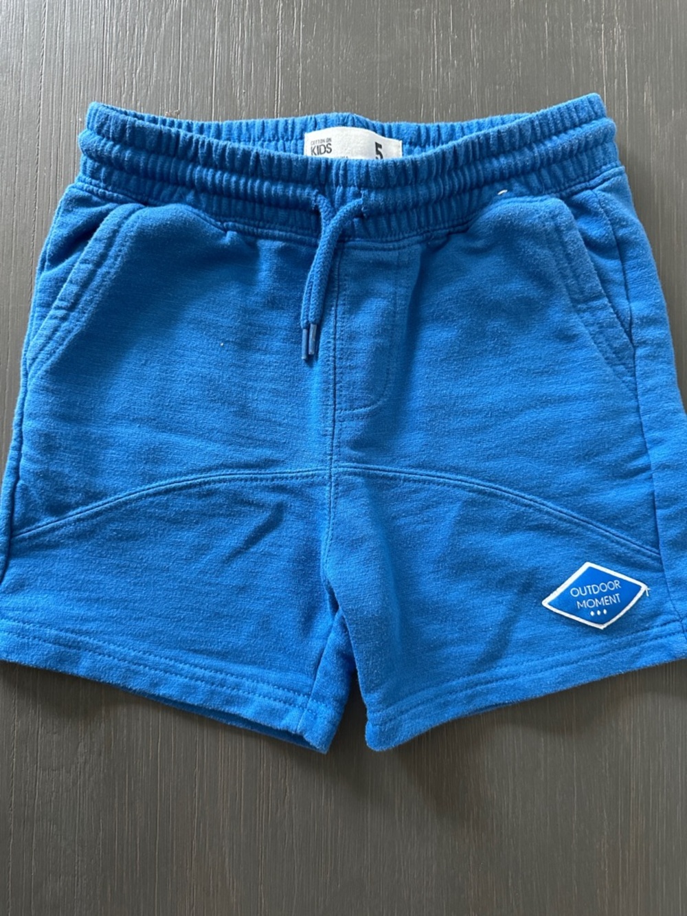 Outdoor Moment Kids Royal Blue Fleece Shorts with Drawstring